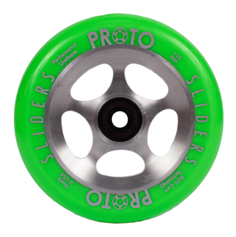 PROTO StarBright Sliders 110mm - Neon Green on RAW